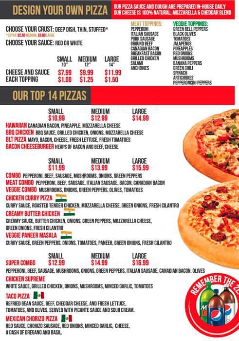 Golden Pizza Menu, Menu for Golden Pizza, Kent, Kent - Urbanspoon/Zomato