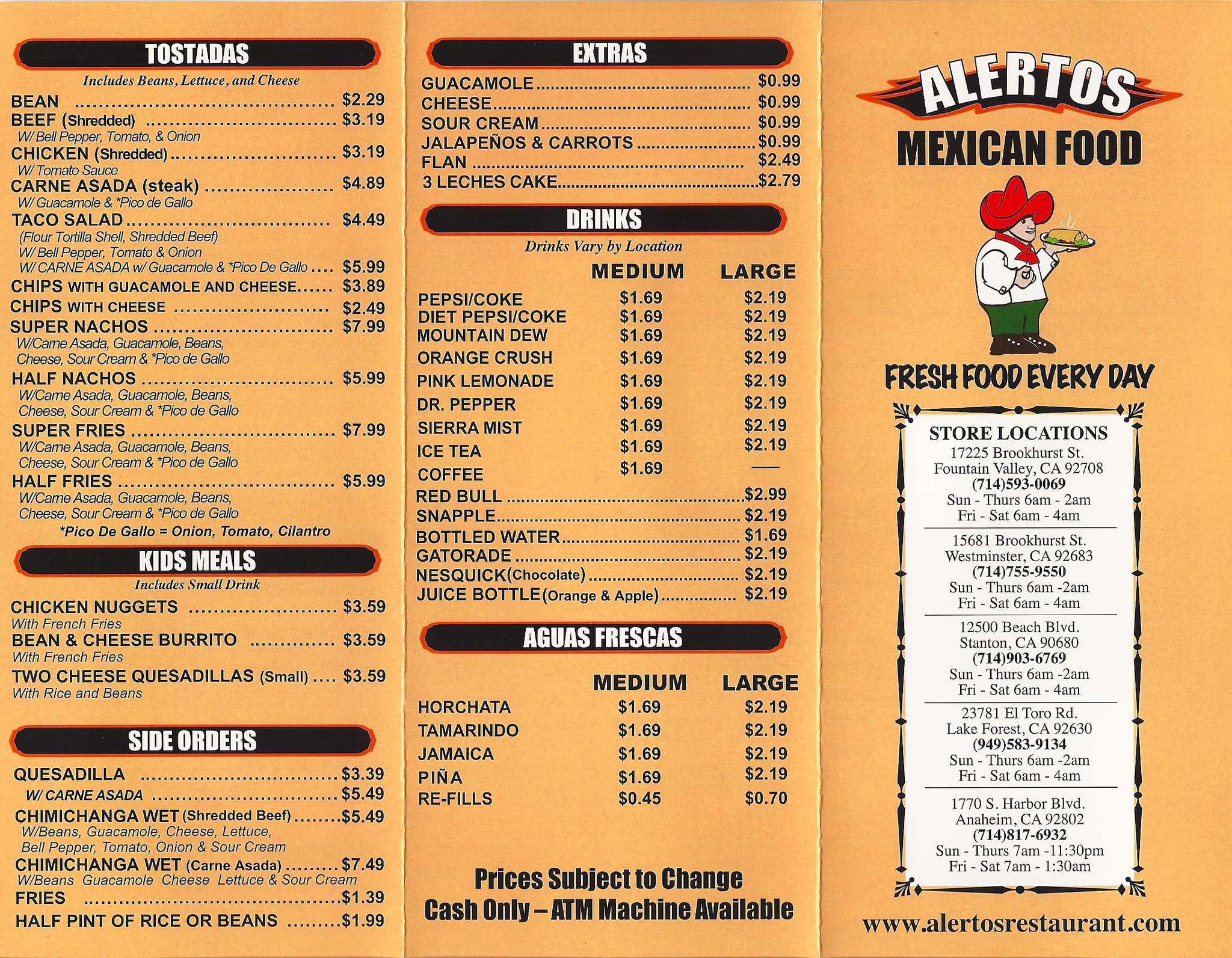 Alertos Mexican Food Fountain Valley Orange County