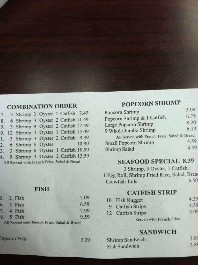 Online Menu of Johns Seafood & Restaurant Restaurant, Baton Rouge