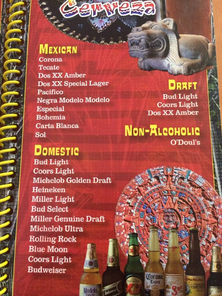 Menu at Don Jose Mexican Restaurant, Estherville