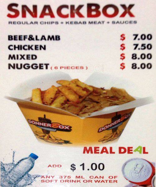 Carta del restaurante Empire Kebabs Chatswood, Slacks Creek