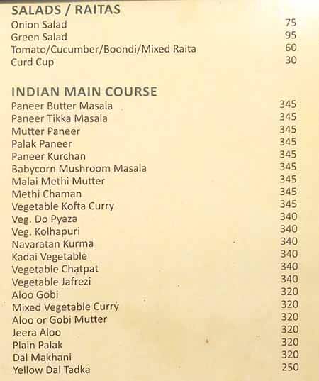 Minerva Coffee Shop menu