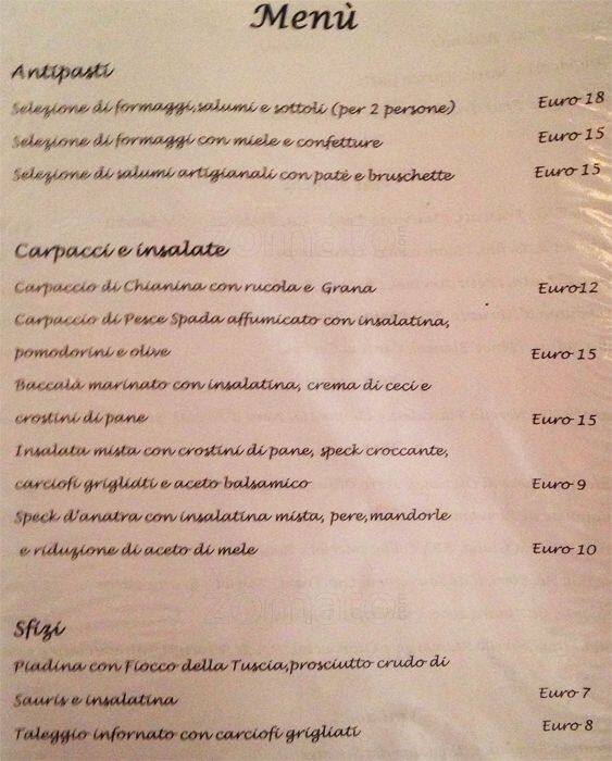 Menu de Bibenda