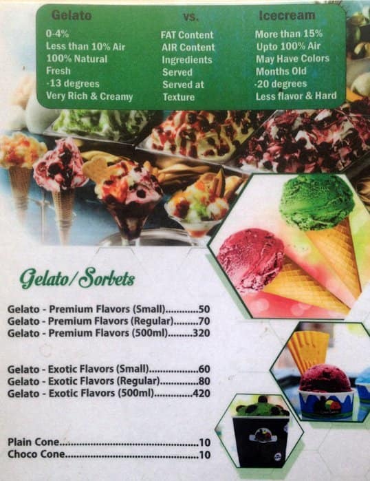 La Casa Gelato Menu, Menu for La Casa Gelato, Adajan Gam, Surat Zomato