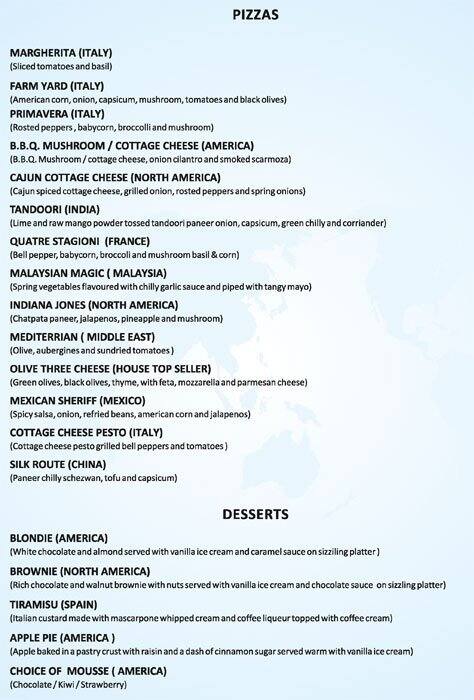 Flags World Cuisine menu