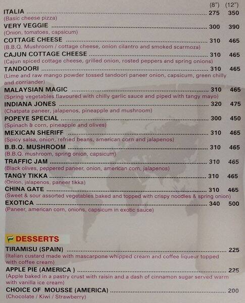 Flags World Cuisine menu