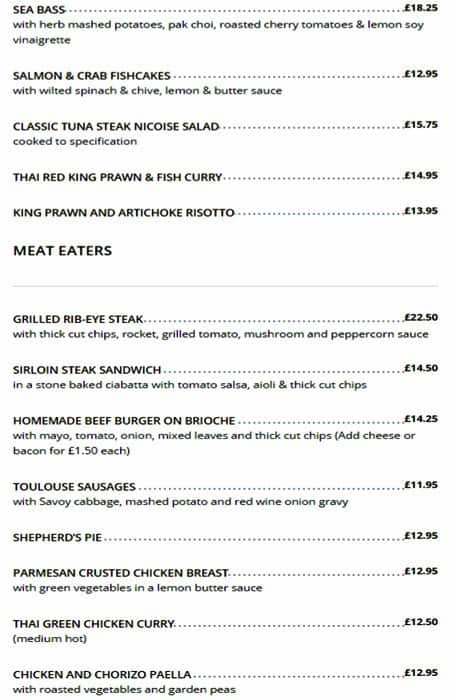 Menu at dion bar & restaurant, London