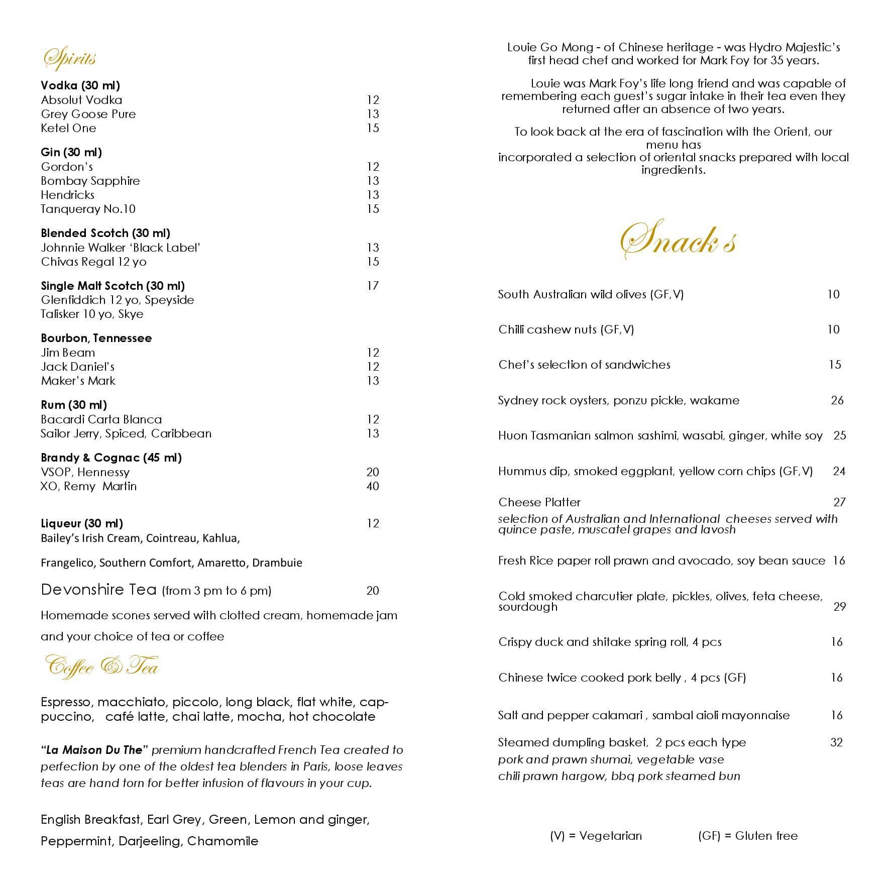 Salon Du The Menu, Menu for Salon Du The, Medlow Bath, Sydney ...