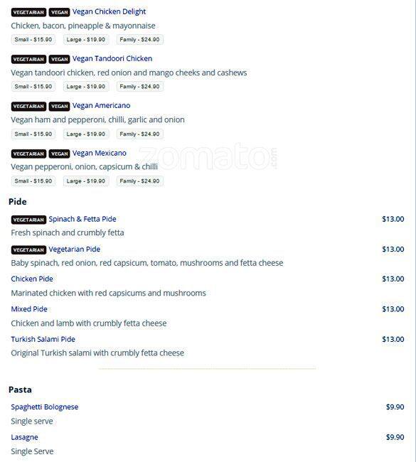 Carta de Pizzarea