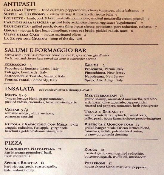 Zucca Menu, Menu for Zucca, Louisville, Denver Urbanspoon/Zomato