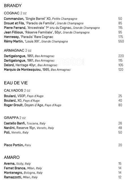 Carta de The Rittenhouse Hotel
