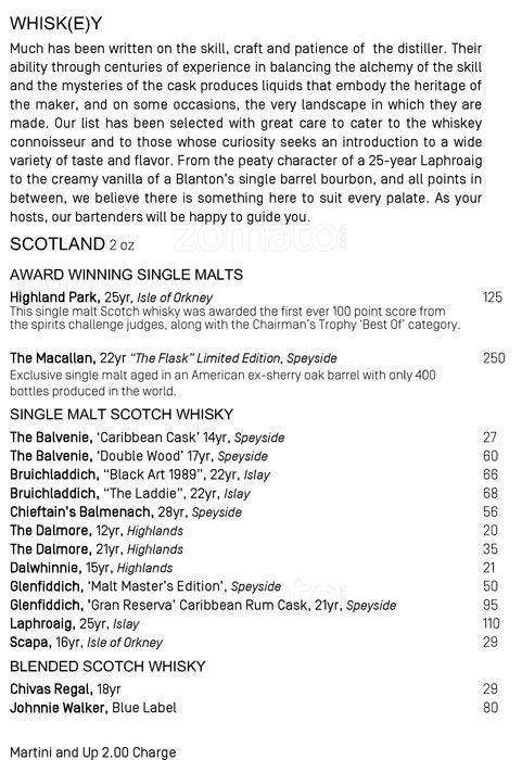 Carta de The Rittenhouse Hotel