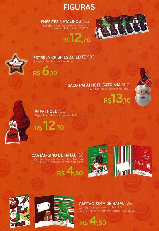 Chocolates Brasil Cacau cardápio