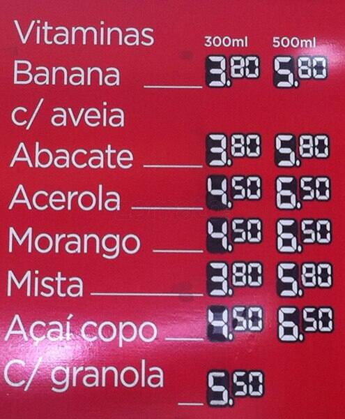 Lanchonete Friolândia cardápio