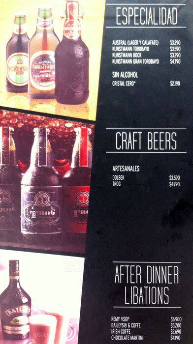 Tony Roma's menu