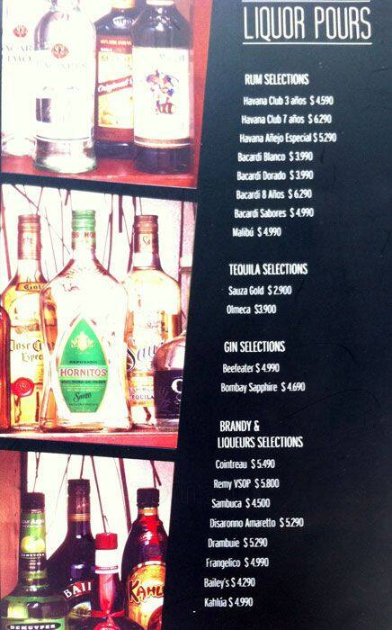 Tony Roma's menu
