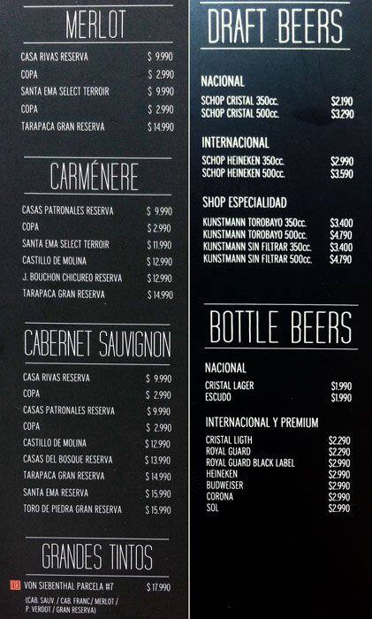 Tony Roma's menu