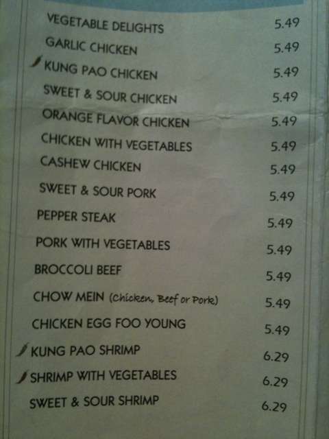 chopstick house menu