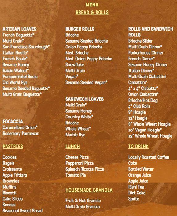 Baker Street Bread Menu, Menu for Baker Street Bread, Chestnut Hill