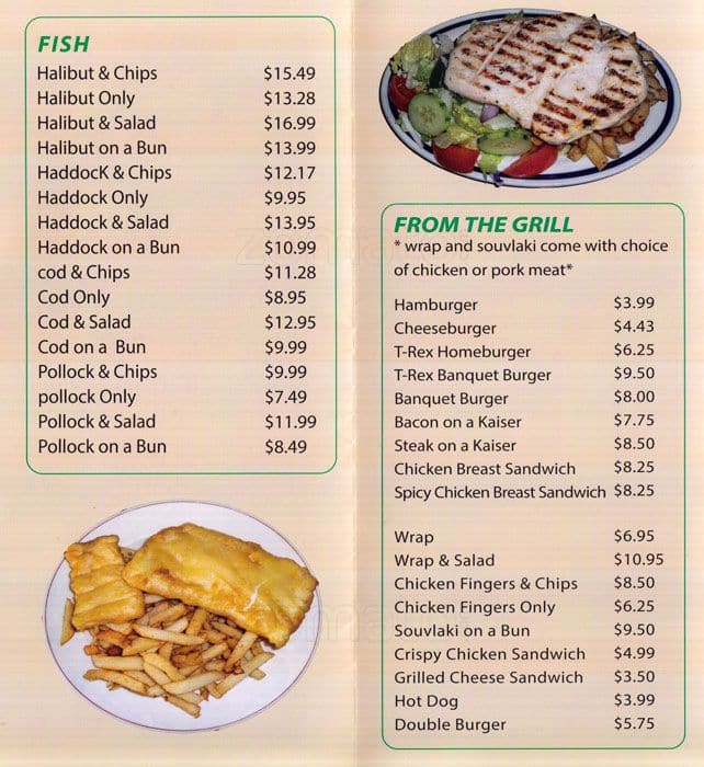 Chips Dinner Menu at Clarence Malcolm blog