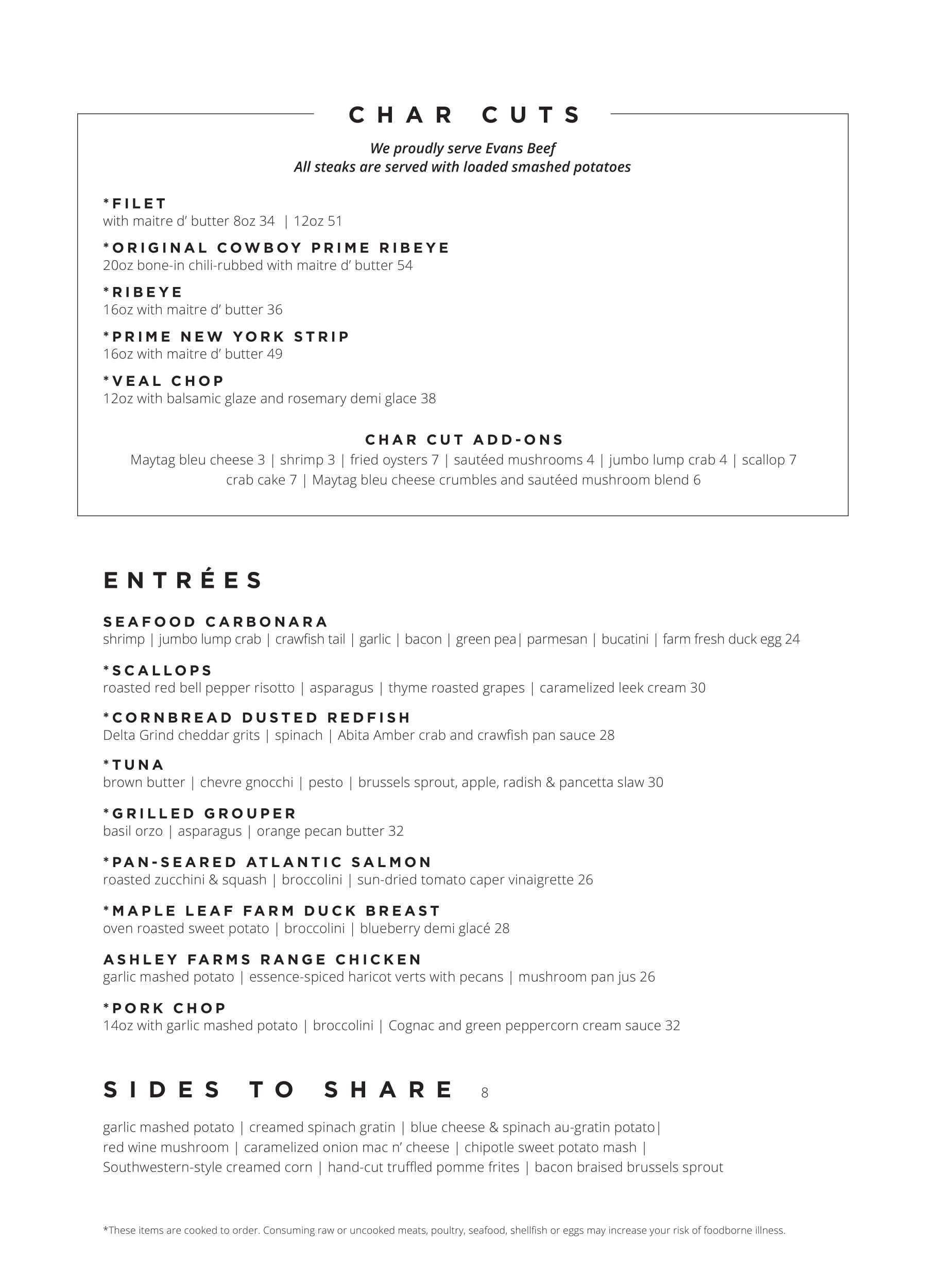 Char Restaurant Memphis Menu - o0n4ofr