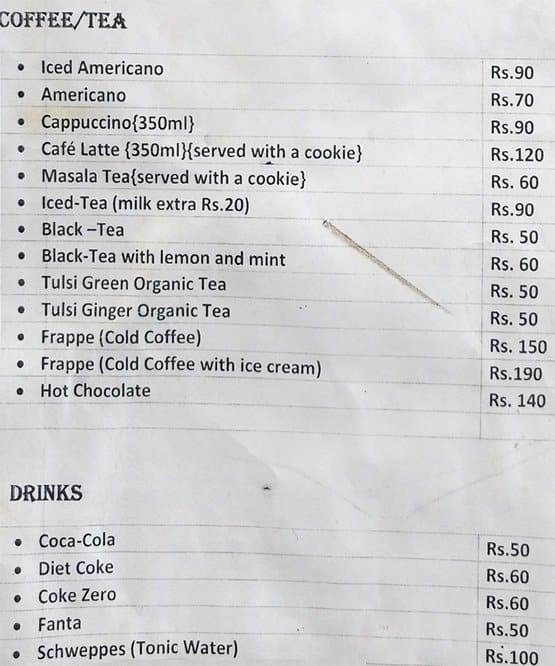 The Tattoo Cafe Menu, Menu for The Tattoo Cafe, Pink City ...