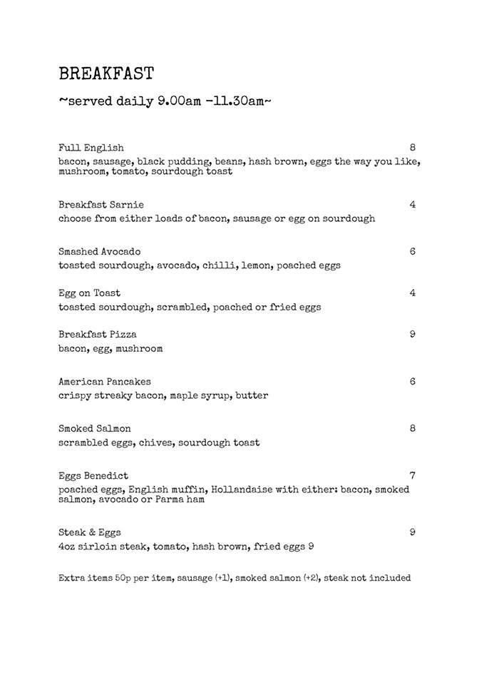 Menu at il mulino restaurant, Stokesley