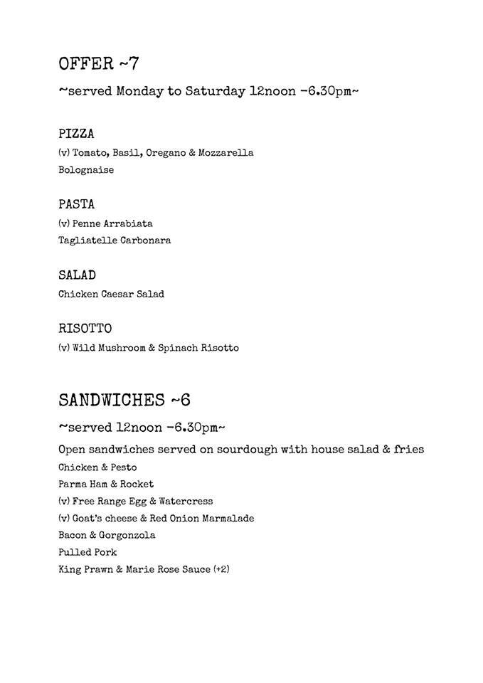 Menu at il mulino restaurant, Stokesley