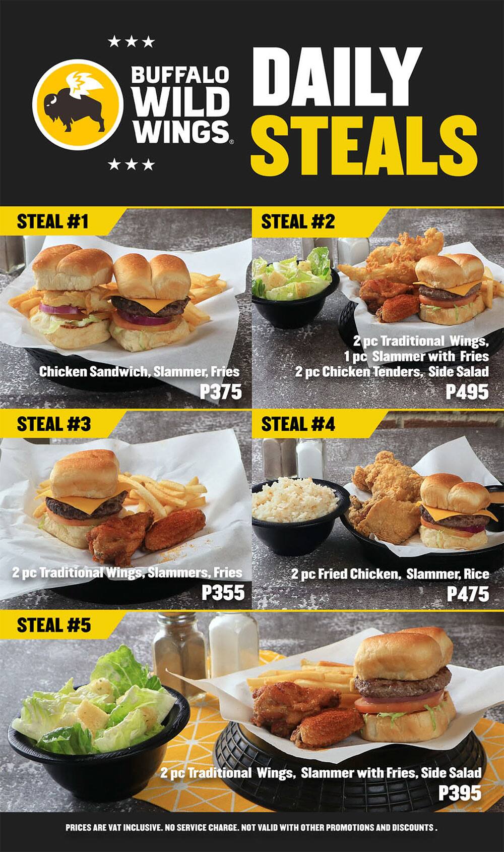 Buffalo Wild Wings Menu Printable