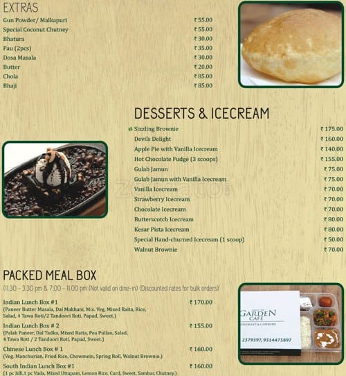 Menu at Garden Cafe, Jaipur, A 6