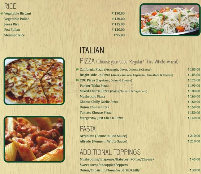 Menu at Garden Cafe, Jaipur, A 6