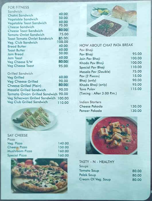 Sagar Veg Restaurant menu