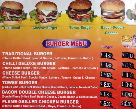 Menu at Big Burger, 327 Kingsway - Restaurant prices