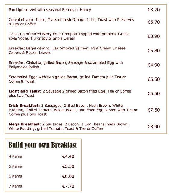 Cafe Haven Menu, Menu for Cafe Haven, Ballycoolin, Dublin Zomato Ireland