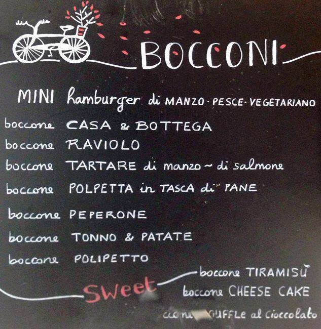 Menu di Casa & Bottega 