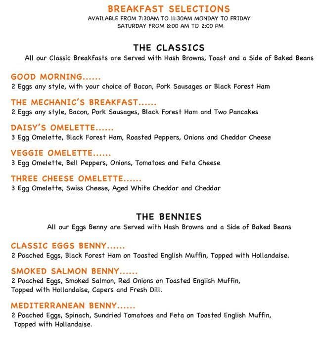 Daisy...Sandwiches and Such Menu Urbanspoon/Zomato