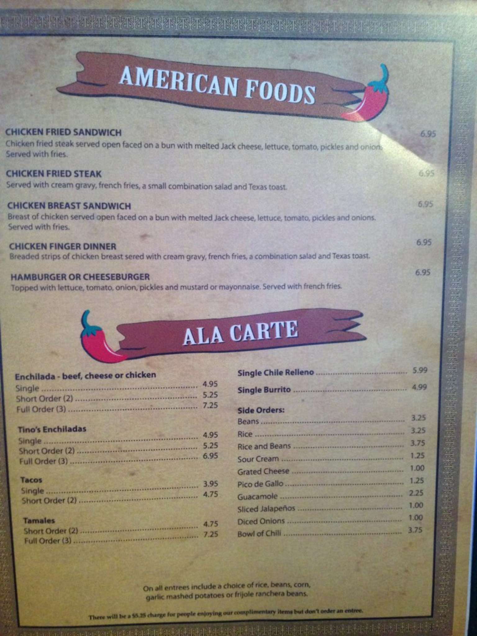 Menu at Monterey Jack's Cafe Y Cantina, Midwest City, 801 S Air Depot Blvd
