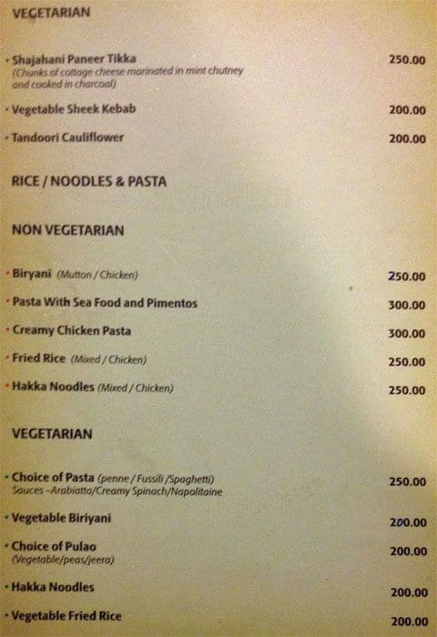 Jade - Lotus 8 Hotel menu