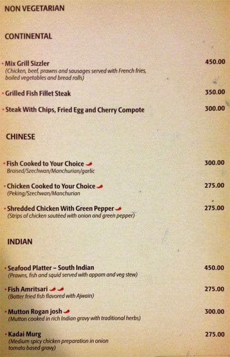 Jade - Lotus 8 Hotel menu