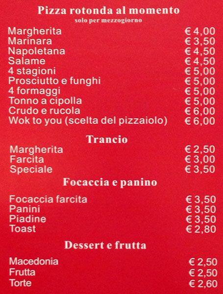 Menu di Wok to you Express 