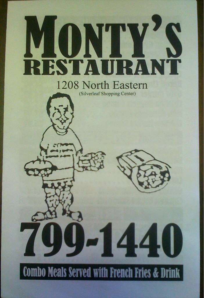 Monty's Gyros & Subs Menu Urbanspoon/Zomato