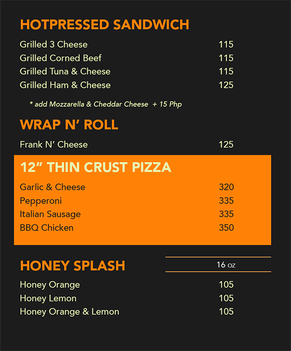 Menu at Nitro 7 Coffee & Tea Bar, Quezon City, Lower Ground Floor