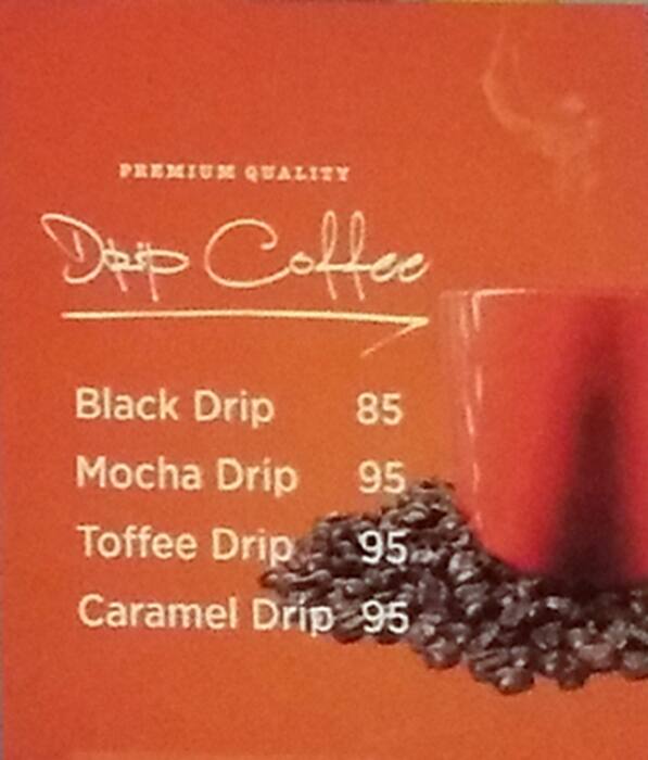 Carta de Nitro 7 Coffee & Tea Bar Glorietta, Makati