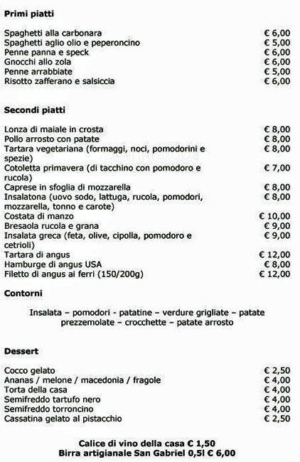 Menu di rosso rubino 