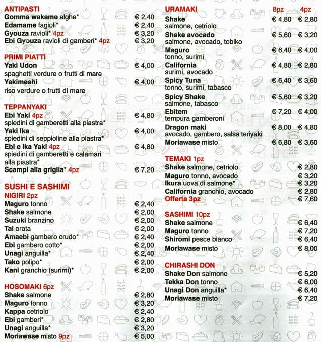 Menu di Sushiko 