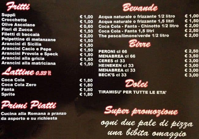 Menu di Pommo' 