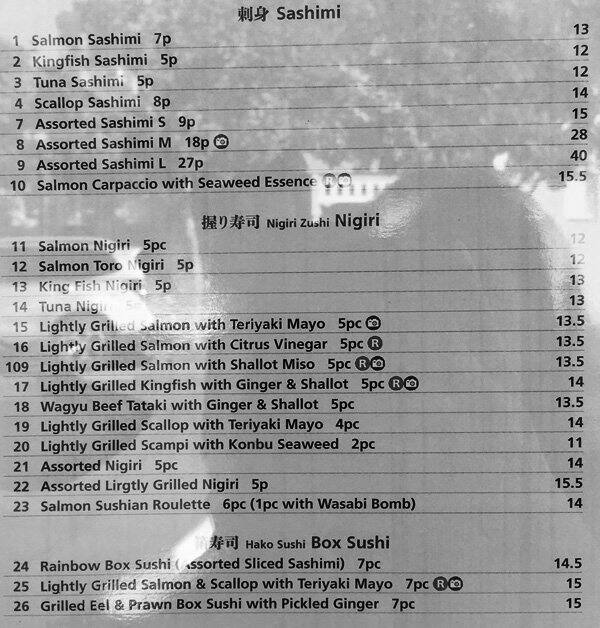 Sushi & Izakaya Waka Menu, Menu for Sushi & Izakaya Waka, Manly, Sydney