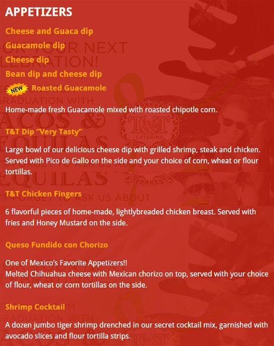 Tacos & Tequilas Mexican Grill Menu Urbanspoon/Zomato