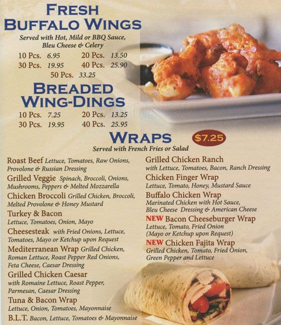 Menu at Explorers Den restaurant, Philadelphia