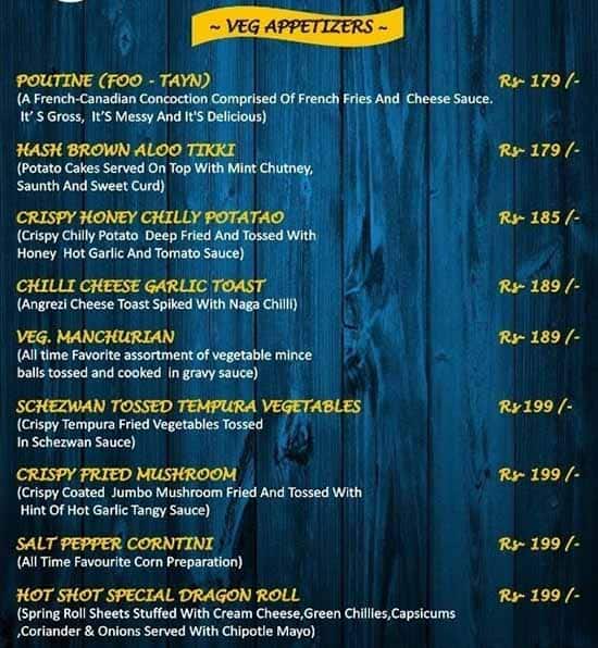 Menu of Hot Shot Coffee Hub, Vijay Nagar, Indore